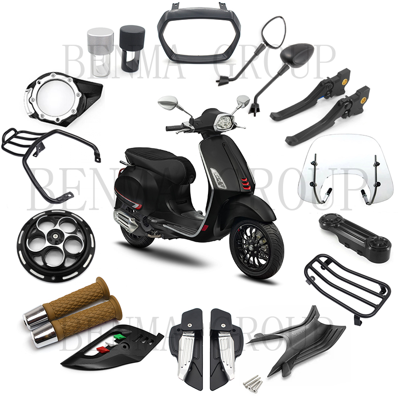 Peças e acessórios para scooter, venda quente de peças e acessórios para sprint 150 primavera 150 gts 300 gtv lx lxv s