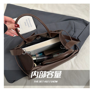 Sac fourre-tout vintage grande capacité pour femme, nouveau design 2026, ambiance décontractée, style minimaliste tendance et haut de gamme - Product Image 4