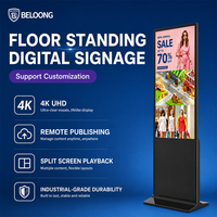 Afficheur LCD commercial BELOONG, écran tactile vertical, kiosque numérique, écrans publicitaires sur pied