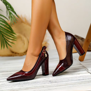 Women <strong>Block</strong> <strong>Heel</strong> <strong>Court</strong> <strong>Shoes</strong> Pointed-Toe Rhinestone Flower European Fashion Women Daily <strong>Heels</strong> - Product Image 3