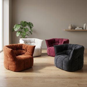 Modern Tufted Velvet Chair Soft Foam Seat Contemporary Design Living Room Furniture Solid Back Style Leisure Chair - Product Image 1
