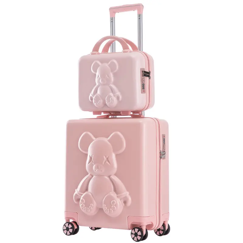 Nouveau design de sac d'embarquement 14-18 pouces de bagages pour enfants ensemble de valises pour hommes et femmes petite boîte boîte de cadre en aluminium
