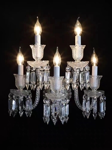 French Classic Luxury Crystal LED Sconce Cylindrical Glass <strong>Wall</strong> Lamp <strong>Candle</strong> Bracket <strong>Light</strong> for Home Villa Hotel Decoration - Product Image 5