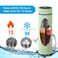 Botella de Agua Inteligente para Deportes con Pantalla LED de Temperatura, Termo de Café de Acero Inoxidable de Doble Capa con Aislamiento al Vacío para Dormitorio