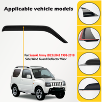Bouclier météo Accessoires de voiture pour Suzuki Jimny JB23/JB43 1998-2018 Pare-soleil et déflecteurs de fenêtre