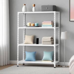 Bon marché Vente en gros Légers 50kg 4/5 Niveaux Commercial Vitrines Étagère en métal Cuisine Chaussures Garage Étagères de rangement Étagère <span class=keywords><strong>d</strong></span>'<span class=keywords><strong>angle</strong></span> - Product Image 3