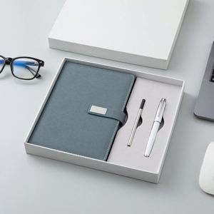 Coffrets cadeaux d'entreprise en cuir avec thermos LED, logo personnalisé, bloc-notes de luxe, boîte cadeau promotionnelle avec stylo - Product Image 4