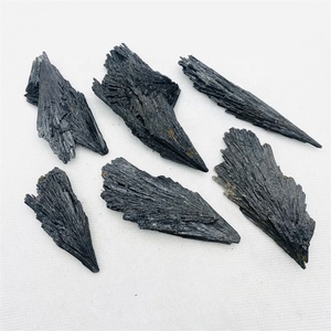 Cristalli Naturali all'Ingrosso a Forma <span class=keywords><strong>di</strong></span> Piuma, Cianite Nera Grezza e Tormalina Nera Grezza - Product Image 6