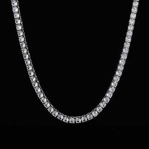 Collar de Tenis NUOYA Chapado en Oro de 18K con Diamantes Iced Out de 3/4/5/6mm con Circonitas Cúbicas Bling <span class=keywords><strong>para</strong></span> Hombre/Mujer Joyería <span class=keywords><strong>Fina</strong></span> de Hip Hop - Product Image 5