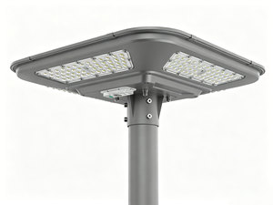 Farola Solar de 200W, 4800LM, Panel Monocristalino de 60W, Batería de 30Ah, Sensor de Movimiento por Radar, Lámpara para Exteriores, Patio, Plaza, 360 Grados - Product Image 1