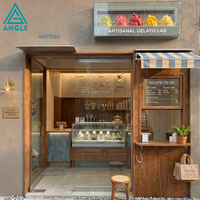 Vitrine de pâtisserie de luxe avec éclairage LED, vitrine à gâteaux en verre écologique, sur mesure, comptoir pour magasin d'alimentation et de boissons, confiserie
