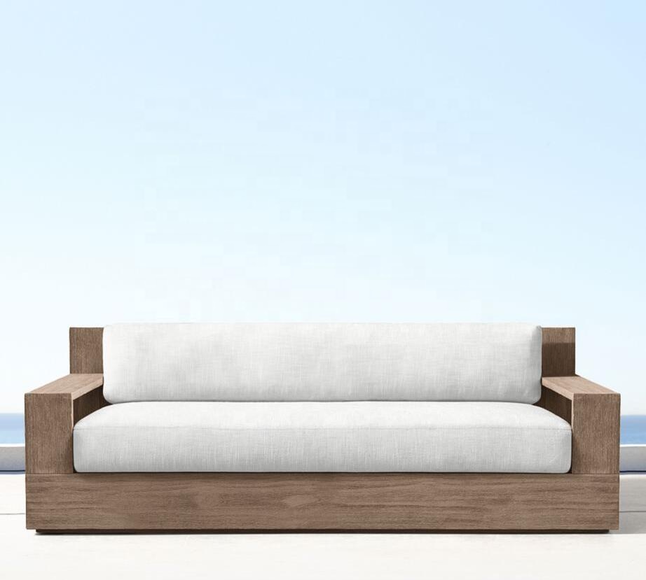 High end luxury outdoor sofa furniture sets wood outdoor modern sectionals