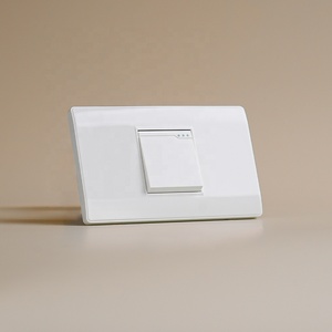 南美标准118型热销产品现代风格电脑面板1组1路2路白色灯光墙壁摇臂开关 - Product Image 1