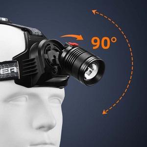 Mới Siêu Sáng Điện Hiển Thị Màu Đỏ Màu Xanh Cảnh Báo Có Thể Sạc Lại Có Thể Điều Chỉnh Zoom Ngọn Đuốc Không Thấm Nước Đèn Pin Chiến Thuật Đèn Pin Đèn - Product Image 6