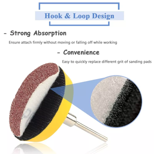 USA Entrepôt dans les 24h Expédition <span class=keywords><strong>2</strong></span> pouces crochet boucle disque de ponçage sans trou 100 pièces 40-3000 grain oxyde d'aluminium ponceuse orbitale tampon - Product Image 4