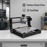 Mini CNC 3018 Pro, routeur CNC de bureau 3 axes, machine de gravure laser avec contrôle GRBL pour le fraisage et le perçage du cuir et de l'acrylique