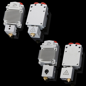 3DSWAY シルバー デュアルカラー切替 アルミ製 Jヘッド 3Dプリンターキット NV6 ヒートド 0.4/1.75 Volcano ノズル 0.8 XCR 2-in-1 エクストルーダー - Product Image 3