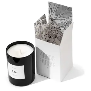 Bianco carta patinata doppio-sided stampa emulsione scatola di imballaggio e di candela scatole