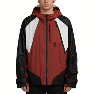 Chaqueta Cortavientos de Nailon Impermeable OEM de Alta Calidad para Hombre, Estilo Casual Urbano, Color Sólido - Product Image 1