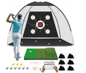 Custom Logo High Quality Wholesale Portable Golf Practice <b>Net</b> Anti Rebound Swing Hitting <b>Net</b> Indoor Outdoor Training Equipment - Product Image 1