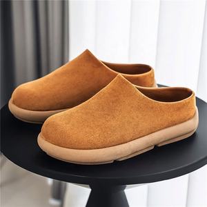 Mocassins demi-<span class=keywords><strong>chaussons</strong></span> pour hommes, style <span class=keywords><strong>Birkenstock</strong></span>, en daim avec semelle en PVC, chaussures décontractées polyvalentes et tendance pour étudiants 2026 - Product Image 2