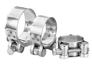Abrazaderas de Manguera Tipo Americano de Acero Inoxidable con Engranaje de Gusano, Clips de Sujeción para Tubos de Escape de Automóviles - Product Image 1