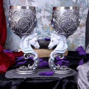 Tasse à <span class=keywords><strong>bière</strong></span> européenne médiévale DRA55 personnalisée, grande tasse rouge Dragon, faite à la main, <span class=keywords><strong>licorne</strong></span>, crâne, verre, résine, acier inoxydable, 6,5 oz - Product Image 3