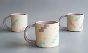 New Fancy Custom Interior Color Glaze Matte Coffee Mug Korean Novelty Breakfast Cappuccino Tea Cup
