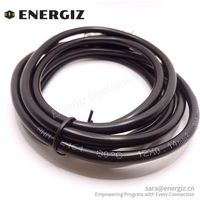 Câble de capteur mâle noir en PVC de 2m d'alimentation d'usine M12 12 broches droites avec connecteurs de codage