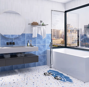 Suministro de Fabricante Material para Pisos Estilo <span class=keywords><strong>Moderno</strong></span> Baldosas de Cerámica de Porcelana <span class=keywords><strong>Terrazo</strong></span> Blanco para Decoración - Product Image 5