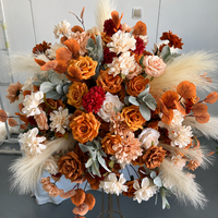 Boule de fleurs en soie rose orange 80 cm, fleur de table pour mariages, banquets, restaurants, décoration extérieure et intérieure