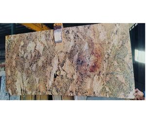 Dalles de pierre naturelle de qualité supérieure Alaska Gold pour hôtels modernes – Options de taille pour revêtements de sol, décorations murales, comptoirs et dessus de table - Product Image 1