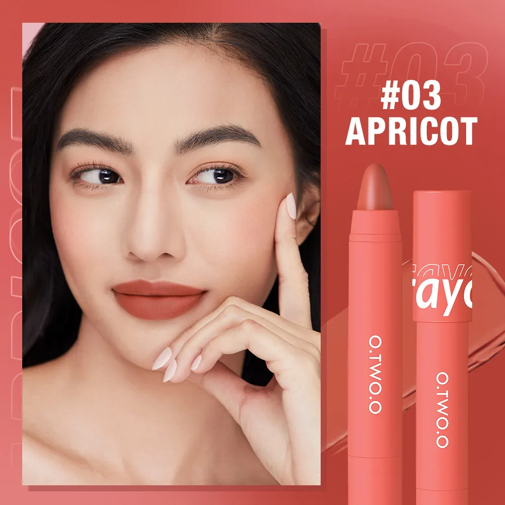 O.TWO.O New Arrival 6 Colors Velvet Matte Lipsticks Pen Cosmetic Waterproof Long Lasting Red Lip Stick Makeup Lip Tint Pen