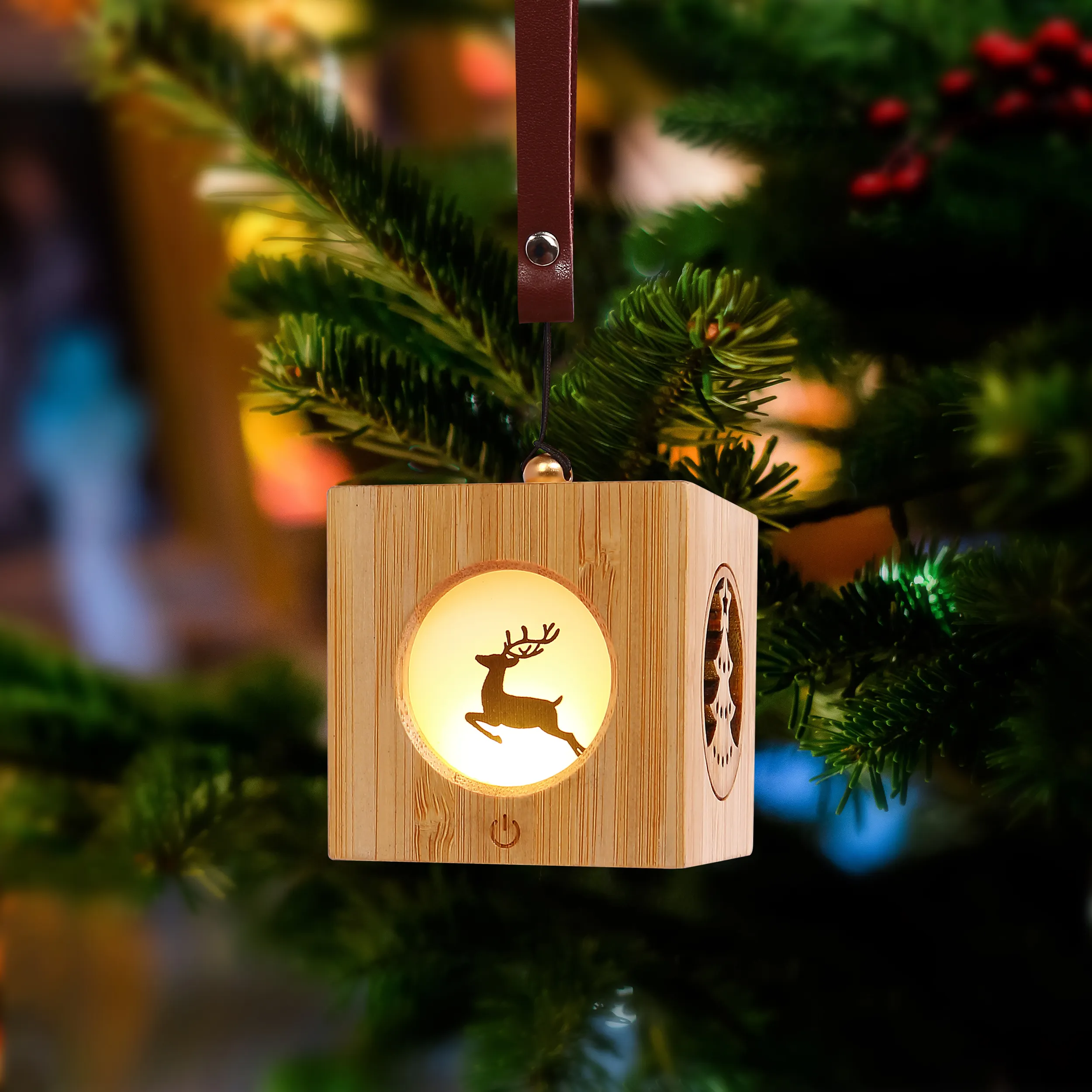 La fabbrica commercia all'ingrosso cinese stile cinese bambù USB ricaricabile decorazioni per la casa appeso decorazione natalizia luce per regalo per bambini