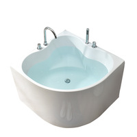 Baignoire triangulaire autoportante de style japonais de 0.8 à 1m de profondeur pour adultes, siège de bain moderne pour petite maison, vente en gros pour salles de bain modernes