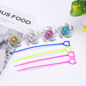 ของเล่นไม้ไจโรหมุนวงล้อของเล่นแบบคลาสสิกของเล่นวงแหวนหลากสี - Product Image 3