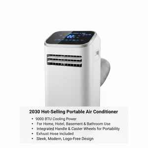 Hot-Selling 9000 BTU <b>Portable</b> <b>Air</b> <b>Conditioner</b> 2030 Model Touch Control Panel for Home Hotel Basement AC/DC Power Source US Plug - Product Image 5