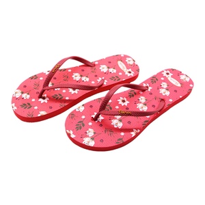 Nicecin Nouvelle Tendance Sandales d'été pour femmes, Tongs à imprimé fleur de lys, avec bride en caoutchouc durable et antidérapante, pour la plage - Product Image 2