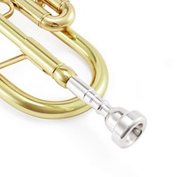 Bb Flat Trumpet Brass Instrument, Lacquer Gold & Silver Finish Beginner Trumpet with Complete Accessories
