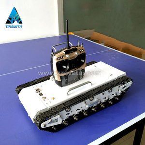 Chasis de tanque de Robot de Metal <span class=keywords><strong>RC</strong></span>, <span class=keywords><strong>mini</strong></span> Vehículo de orugas con pista de plástico, 2 motores para plataforma de Robot, <span class=keywords><strong>RC</strong></span> - Product Image 6