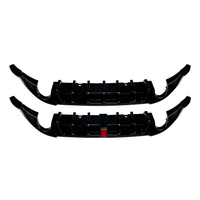 Nouveau diffuseur de pare-chocs arrière sport en ABS noir brillant avec éclairage pour VW Golf 7 GTI GTD 2013-2016