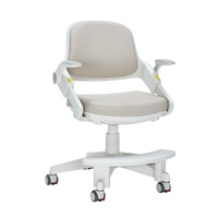 Chaise d'apprentissage ergonomique moderne en plastique pour enfants avec siège réglable en hauteur et base coulissante pour chambre, salle de sport et école