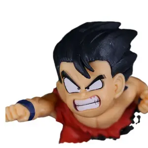 Mainan Model Anime uniseks baru Super Saiyan Full Force marah Goku PVC tokoh aksi dalam Pose terbang terinspirasi oleh kartun Jepang