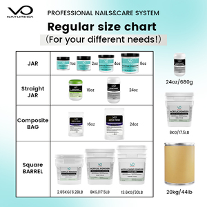 بودرة أكريليك للأظافر من VO Custom بوزن 680 جرام، بودرة أكريليك شفافة بالجملة، مجموعة بودرة أكريليك للأظافر - Product Image 6