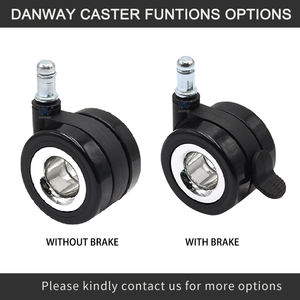 DWG-B022 fabricant professionnel haut de gamme nouvelle annonce la plus populaire Design moderne PU roue noir argent roulettes creuses - Product Image 6