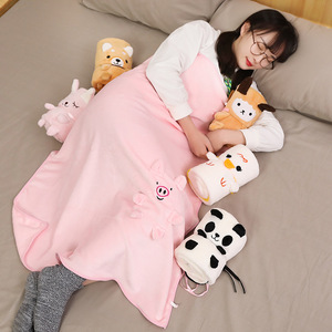 ผ้าห่มนอน2-in-1สำหรับออฟฟิศ, ลายการ์ตูนน่ารักเครื่องปรับอากาศผ้าคลุมไหล่ถักขนาดเล็กสำหรับฤดูหนาว - Product Image 3