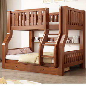 เตียงสองชั้นทันสมัยปี 2026 เตียงเด็กไม้จริงขายดี เตียงสองชั้นสีเทาสำหรับหอพัก - Product Image 6