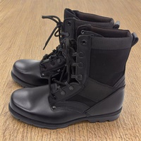 Nouveau cuir imperméable anti-dérapant hommes randonnée en plein air formation bottes tactiques garde de sécurité chaussures de botte