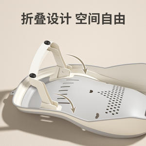 Support de bain pliable Crown QH8009-YX en forme de pomme, siège de bain pour bébé en PPTPE, 0-12 mois, multifonctionnel, antidérapant - Product Image 5