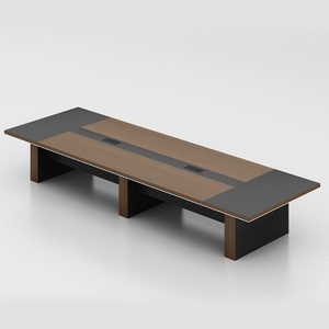 Luxury Modern 14-Seater Conference <b>Table</b> Steel and Wooden <b>Office</b> Furniture for Home Hotel or Hospital Meeting Rooms - Product Image 6